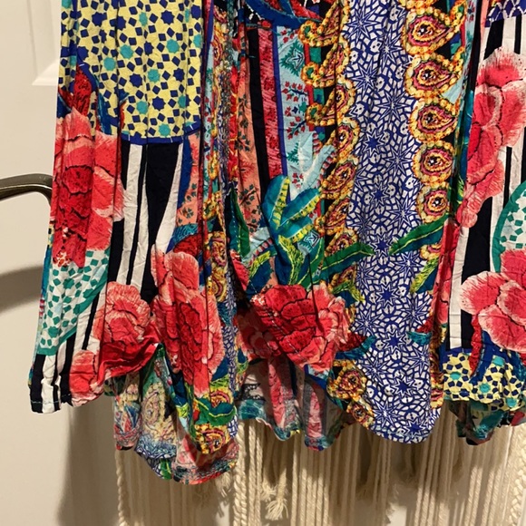 Jaase Patchwork Multi Print Mini Dress - Picture 7 of 7